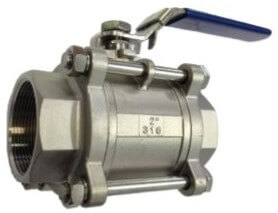Arita OTB338 Ball Valve 3PCE Full Bore Ball Valve Lockable (Full 316)