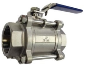 Arita OTB337 Ball Valve 3PCE Full Bore Ball Valve Lockable