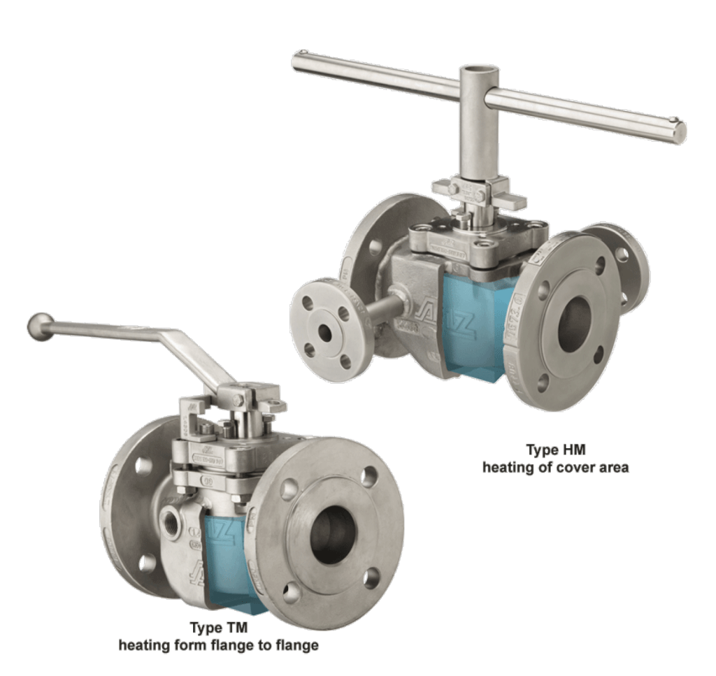 AZ Two-Way Sleeved Plug Valve with Heating Jacket